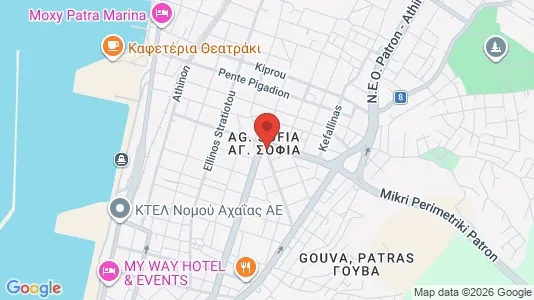 Apartments for rent i Patras - kort over placeringen