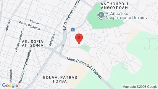 Apartments for rent i Patras - kort over placeringen
