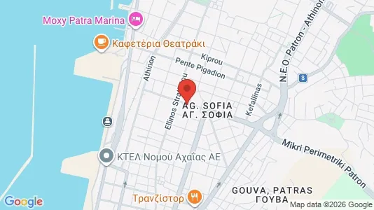 Apartments for rent i Patras - kort over placeringen