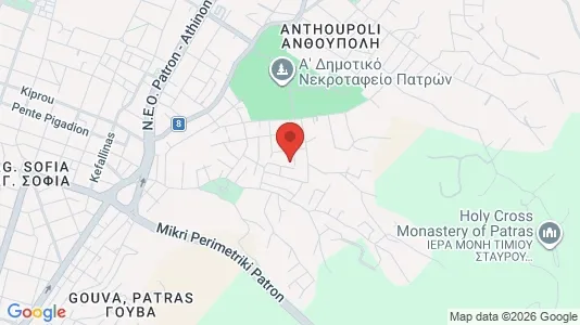 Apartments for rent i Patras - kort over placeringen