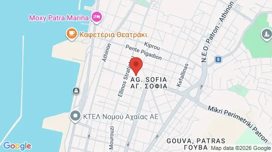 Apartments for rent i Patras - kort over placeringen