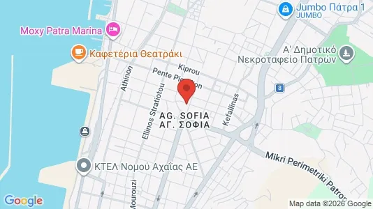 Apartments for rent i Patras - kort over placeringen
