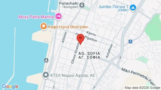 Apartments for rent i Patras - kort over placeringen