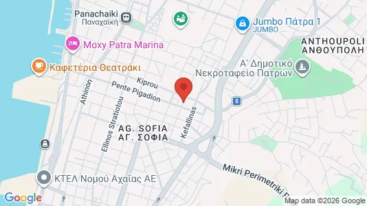 Apartments for rent i Patras - kort over placeringen