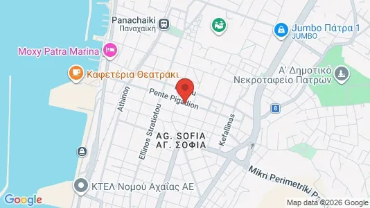 Apartments for rent i Patras - kort over placeringen