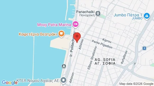 Apartments for rent i Patras - kort over placeringen