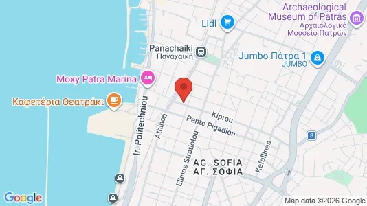 Apartments for rent i Patras - kort over placeringen