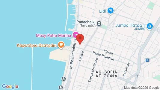 Apartments for rent i Patras - kort over placeringen
