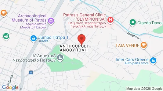 Apartments for rent i Patras - kort over placeringen