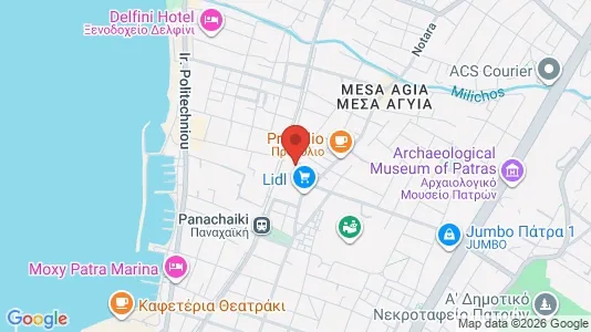 Apartments for rent i Patras - kort over placeringen
