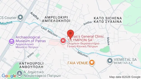 Apartments for rent i Patras - kort over placeringen