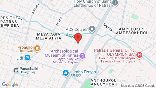 Apartments for rent i Patras - kort over placeringen