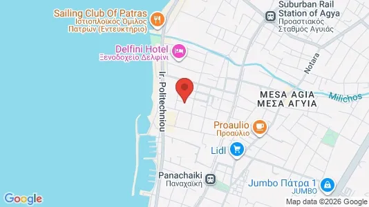 Apartments for rent i Patras - kort over placeringen