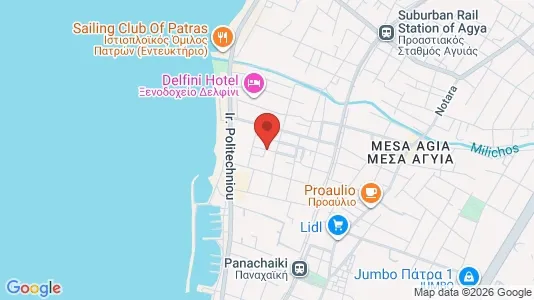 Apartments for rent i Patras - kort over placeringen
