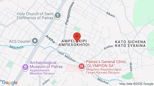 Apartments for rent i Patras - kort over placeringen