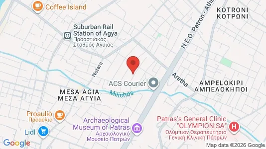 Apartments for rent i Patras - kort over placeringen