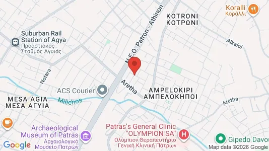 Apartments for rent i Patras - kort over placeringen