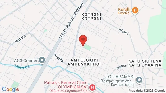 Apartments for rent i Patras - kort over placeringen