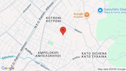 Apartments for rent i Patras - kort over placeringen