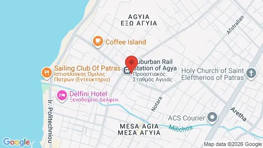 Apartments for rent i Patras - kort over placeringen