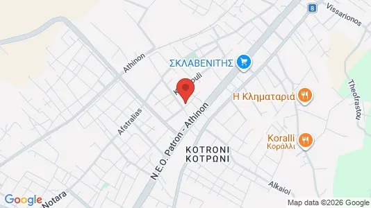 Apartments for rent i Patras - kort over placeringen