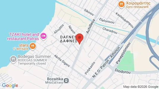 Apartments for rent i Patras - kort over placeringen