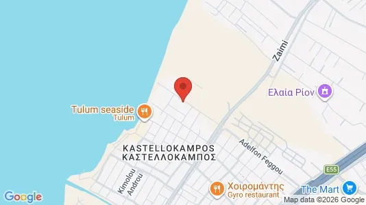 Apartments for rent i Patras - kort over placeringen