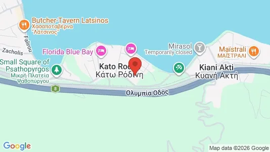 Apartments for rent i Patras - kort over placeringen