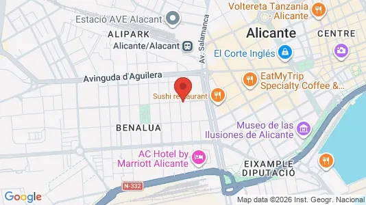 Apartments for rent i Alicante/Alacant - kort over placeringen
