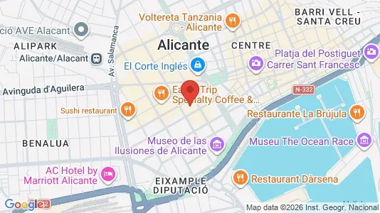 Rooms for rent i Alicante/Alacant - kort over placeringen
