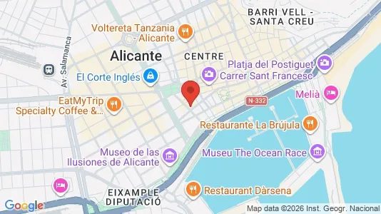 Rooms for rent i Alicante/Alacant - kort over placeringen