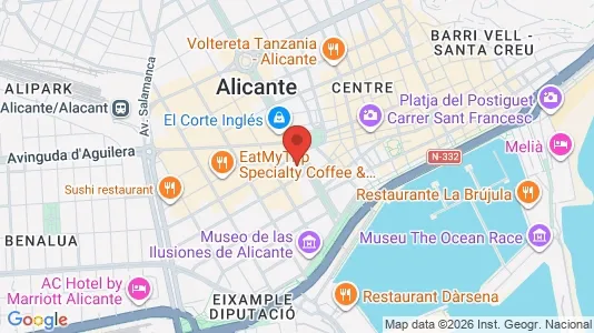 Rooms for rent i Alicante/Alacant - kort over placeringen