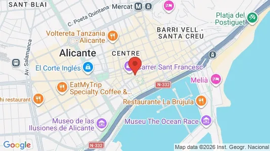 Apartments for rent i Alicante/Alacant - kort over placeringen