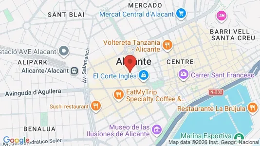 Rooms for rent i Alicante/Alacant - kort over placeringen