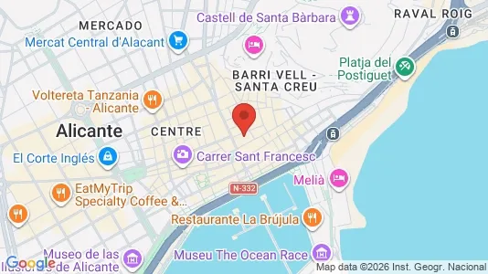 Rooms for rent i Alicante/Alacant - kort over placeringen