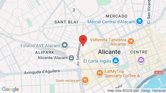Apartments for rent i Alicante/Alacant - kort over placeringen