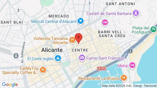 Apartments for rent i Alicante/Alacant - kort over placeringen