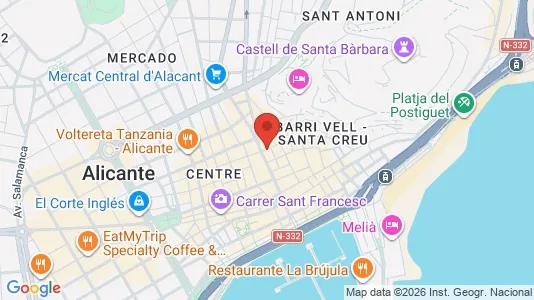 Rooms for rent i Alicante/Alacant - kort over placeringen