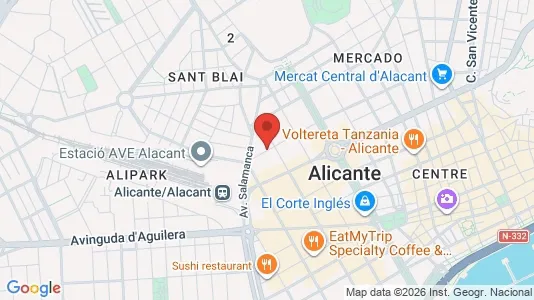 Apartments for rent i Alicante/Alacant - kort over placeringen