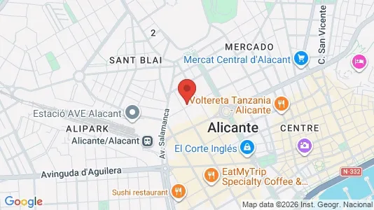 Apartments for rent i Alicante/Alacant - kort over placeringen