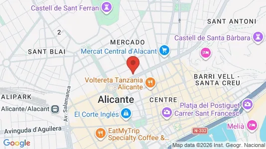 Apartments for rent i Alicante/Alacant - kort over placeringen