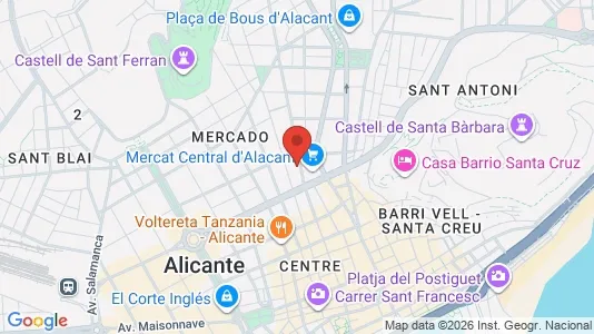 Rooms for rent i Alicante/Alacant - kort over placeringen