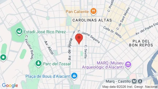 Apartments for rent i Alicante/Alacant - kort over placeringen