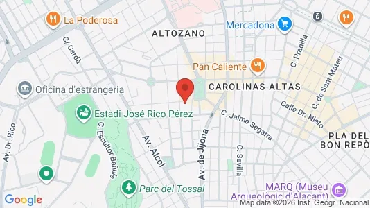 Apartments for rent i Alicante/Alacant - kort over placeringen