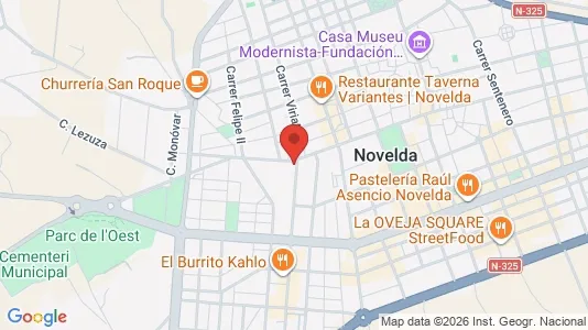 Apartments for rent i Novelda - kort over placeringen