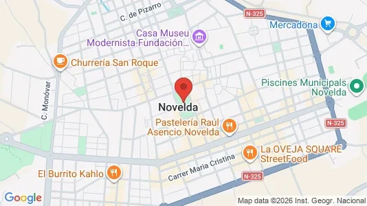 Apartments for rent i Novelda - kort over placeringen