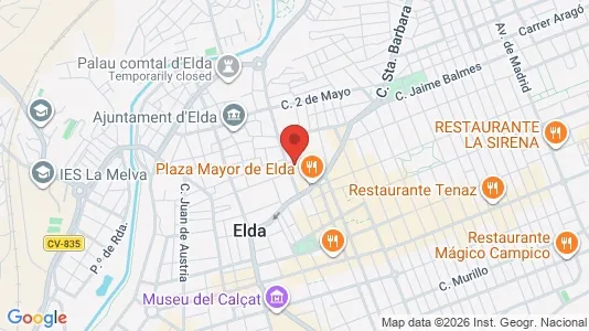 Apartments for rent i Elda - kort over placeringen