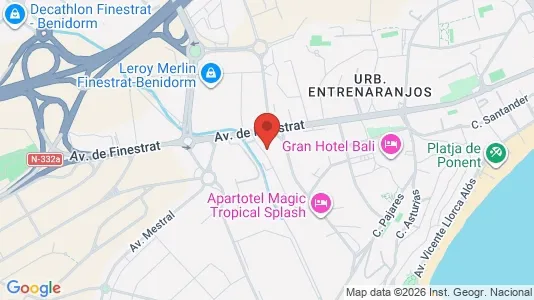 Apartments for rent i Finestrat - kort over placeringen