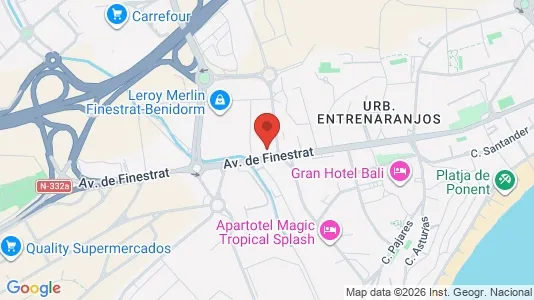 Apartments for rent i Benidorm - kort over placeringen