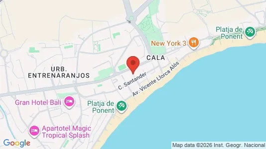 Apartments for rent i Benidorm - kort over placeringen